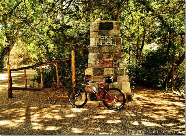 farm island bike trail is just outside of Pierre sd